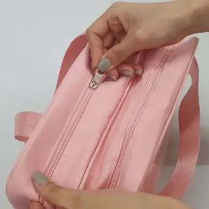 방수 메쉬 트윈 2단 수영가방 핑크 대형 목욕가방