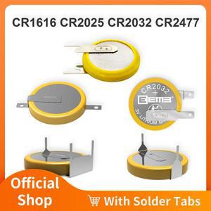 EEMB 10PCS CR1616 배터리(솔더 탭 포함) CR2025 배터리 Gameboy Color Advance 게임 상자와 호환 가능