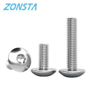 304 스테인레스 스틸M2 M2.5 M3 M4 M5 M6 M8 M10 둥근 팬 헤드 육각 소켓 나사 버섯 버튼 볼트