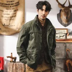 샤오원샵 빈티지 가을 남자 키작남 야상사파리 카고 아우터 아웃도어 군사 전술 하드코어 사파리 점퍼 꾹3