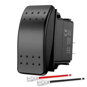 Nilight 마린 로커 스위치 토글 오프 SPST 20A/12V 10A/24V 방수 자동차 트럭 보트 ATV UTV RV용 점퍼