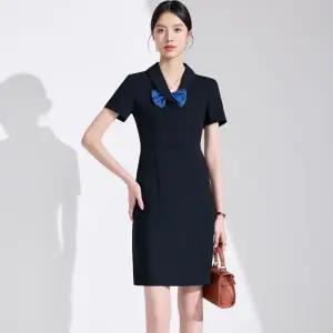 원피스 스커트 롱 오피스룩 여자원피스 반팔 봄여름 미용실 호텔 프런트 정장 슬림핏 원템1