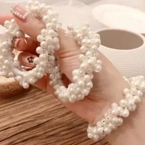 머리 고무줄 두꺼운 예쁜 진주 머리끈 헤어끈 여자