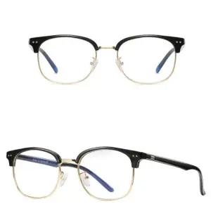 반뿔테 블루 안경 패션 라이트 경량 차단