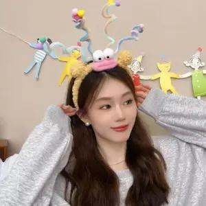 스프링 생일 파티 머리띠 털 꼬불 뽀글 이 폭죽 축하 Alt2+7ICW