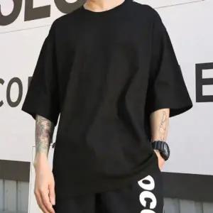 남자 무지 반팔티 기본핏 라운드 여름티