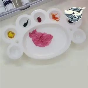 팔레트 물감 소분 용 발모양 미술용품 다채로운