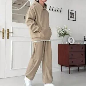 남성 후드티 골덴 양털 루즈핏 와이드 팬츠 세트