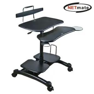 이동식데스크 NETmate 이동식 스탠딩 PC 데스크 책상(높이조절)