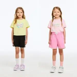 [갤러리아] 베네통키즈  26S/S체크보드크롭티3부화섬돌핀팬츠(2컬러)QATS16631/PT04631