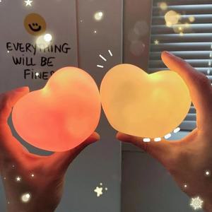 2pcs 3D 사랑 심장 LED 램프 배터리 웨딩 핑크 생일 케이크 장식 선물 크리스마스 홈 주변 상자