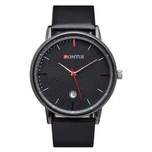 MO-1026D P)_블랙 손목시계 가죽시계 가죽밴드 패션시계