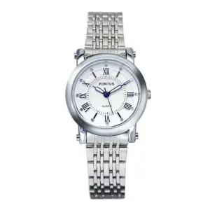 PO-1008C P)_미니화이트 손목시계 메탈밴드 패션시계 방수