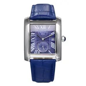 CH-063A_블루 손목시계 가죽시계 가죽밴드 패션시계