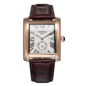 CH-063A_화이트 손목시계 가죽시계 가죽밴드 패션시계