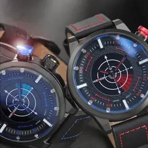 WE-5201 P)_블루 손목시계 가죽시계 가죽밴드 패션시계