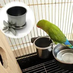 걸이형 스텐 앵무새 모이통 소 앵무새목욕