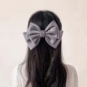 엔젤슈슈 머리묶기 3단 실크 헤어핀 그레이 매