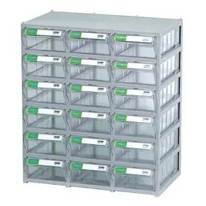 BS 3x6 부품박스 투명 플라스틱서랍장 부품박스 악세사리진열대 부품서랍 아크릴박스