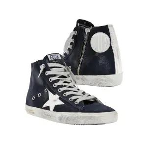 [골든구스] 25FW 여성 프란시 화이트 스타 하이탑 네이비 GWF00113 F000322 50517