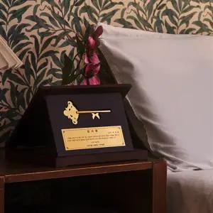 [카드결제 가능] 순금열쇠 상패 37.5g 가로 대사이즈 24k 기념패 퇴직 퇴임 감사패 기념패 싱글패 우승패