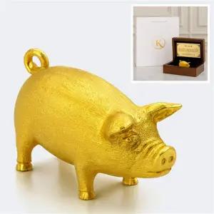 [카드결제 가능] 순금 돼지 골드바 99.9% 3.75g(한돈) 돌 출산 회갑 환갑 칠순 선물