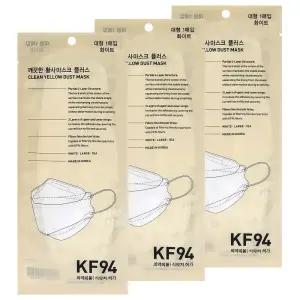 깨끗한 황사마스크 플러스 KF94 1매입 30개/황사마스크KF94/보건용/방역