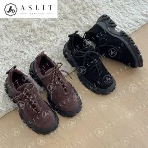 [애슬릿] 여성 스니커즈 스웨이드 어글리 운동화 단화