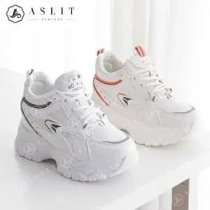 [애슬릿] 키높이 스니커즈 라인 메쉬 플랫폼 운동화 5cm
