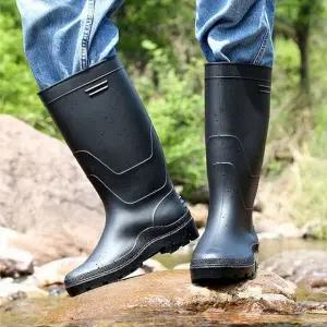남자 긴장화 레인부츠 아웃도어 작업용 미끄럼방지