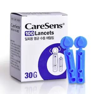100733 케어센스 란셋 100개입 혈당검사용 채혈침 바늘 30G