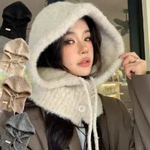 니트 바라클라바 워머 후드 모자 넥가슴가리개 귀덮개