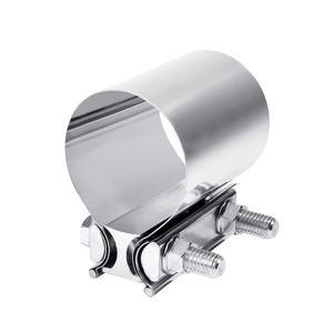 [미국배송] ZLIRFY 스테인리스강 배기 클램프 밴드 범용 확장 버트 조인트 클램프 2.5인치 파이프에 적합