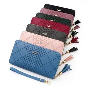 여성 데일리 장지갑 아코디언 지퍼 지갑 대용량 카드 수납함