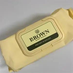 [웰빙창고] 브라운 프리미엄 카키 캡형 아기물티슈 10팩