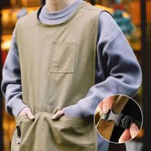 수납포켓 얇고 가벼운 통기성 짧은 조끼 버클 앞치마