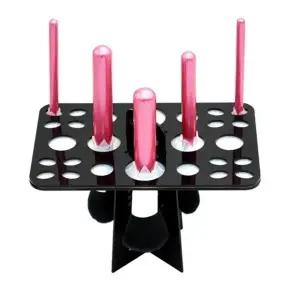 (색상 라운드+육각형14개)브러쉬 여행용 건조대 홀더 브러쉬 정리함 뷰티 용품 소품 케이스 여행