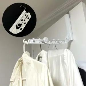 ZF 접이식 빨래건조대 문걸이 화이트