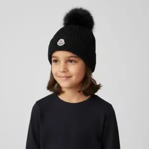 몽클레르 3B00007 M1131 999 M) 로고 패치 폼폼 아동 키즈 비니 성인착용가능)