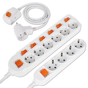 국산 멀티탭 개별스위치 메인스위치 양극차단 T자 멀티코드