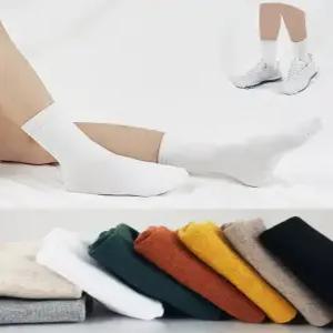 더빨강양말 여성 무지 중목양말 10켤레 세트 24컬러 데일리 베이직