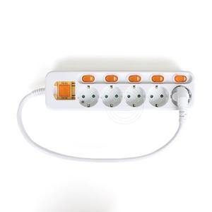 5구 멀티콘센트 개별 스위치 50Cm 과부하 차단 짧은 멀티탭 국산 접지 250V 16A