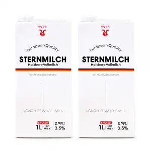 슈테른밀쉬 독일 프리미엄 멸균우유 3.5% 1L 2개세트