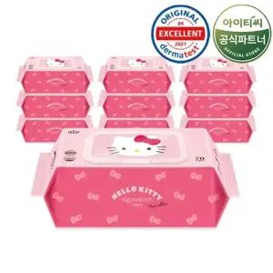 [홈스웰][스토아ON] 헬로키티 시그니처 물티슈 엠보싱 70매 X 10팩