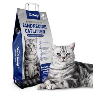 톰스패밀리 샌드레시피 액티브카본 벤토나이트 고양이모래 7Kgx2개