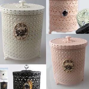 국내제작 철제 미니휴지통 예쁜 휴지통 소품 선물