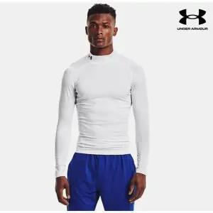 [언더아머](대전신세계)1369606-100 화이트 남성 모크 긴팔 컴프레션 티셔츠 HeatGear 베이스레이어 ...