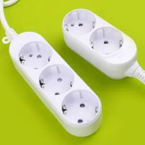 롯데 일반멀티탭 안전 멀티탭 2구멀티탭 1.5M/안전/멀티/선/콘센트/산업용/캠핑용/전기/연장/캠핑