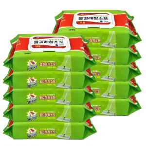 [대형] 왕사이즈 38x20cm 모두의 물걸레청소포 30매X10개 / 베이킹소다 구연산 함유 일회용 손걸레 밀대걸레