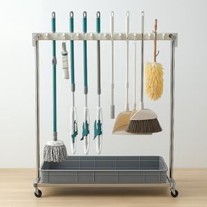 파파스 이동식 청소도구함 대걸레 걸이 밀대 보관함 거치대 대형